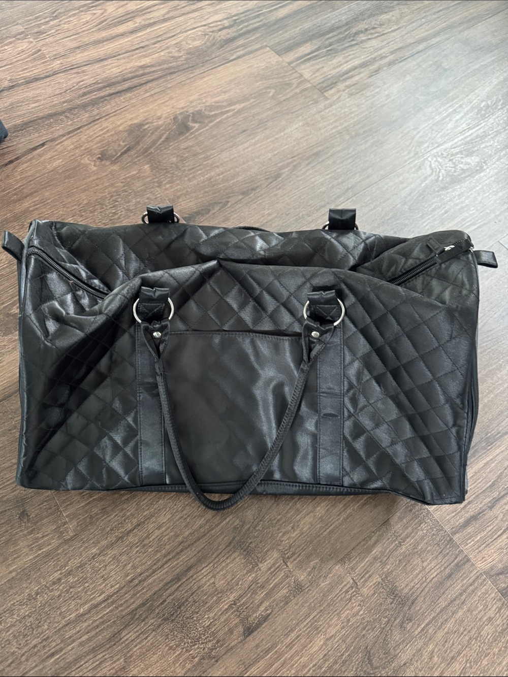 DSW Quilted Black Travel Tote Bag